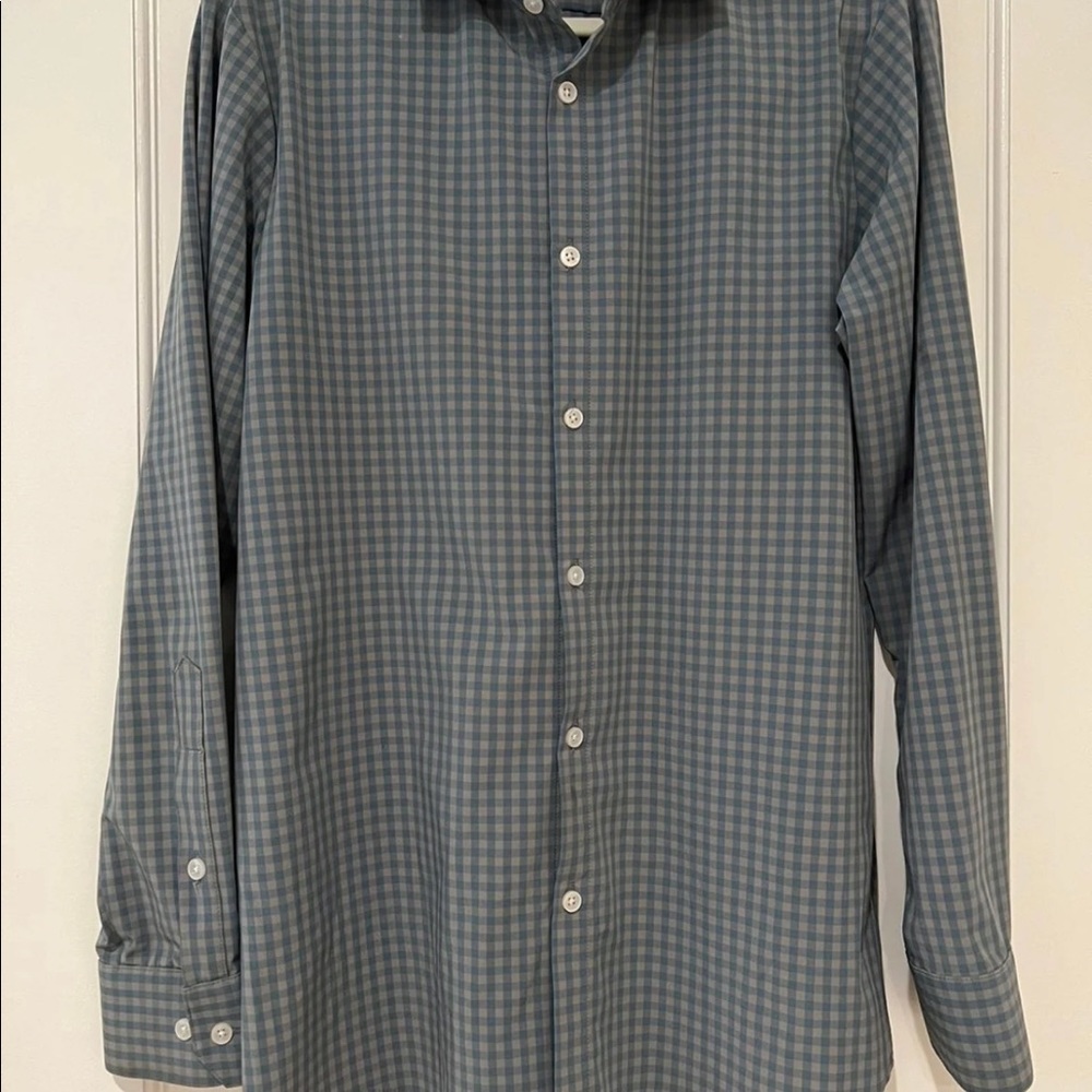 Mizzen + Main Blue & Gray Check button down